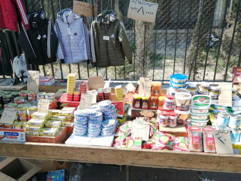 Boustans alimentaires dans les rues de Damas