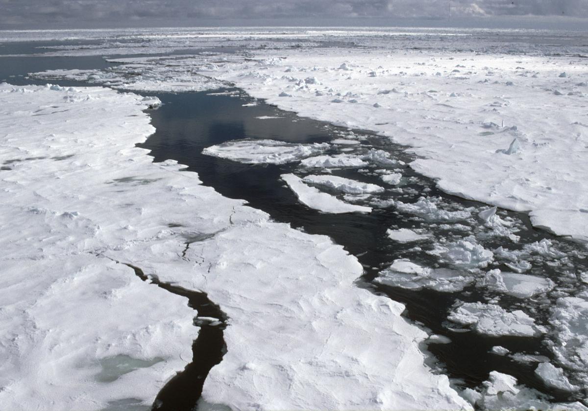 Capa de hielo antártido en una imagen de archivo.