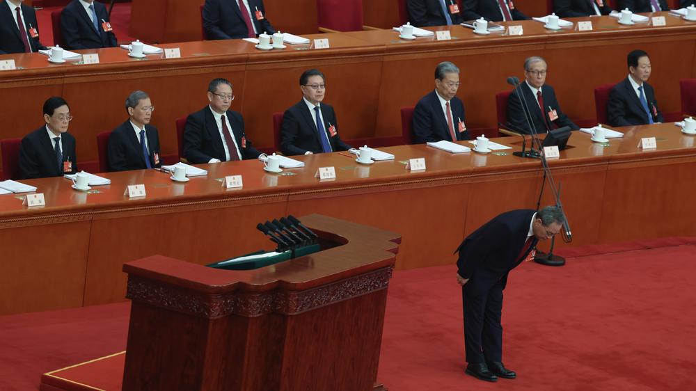 Chinas Premier Li Qiang lors du Congrès national