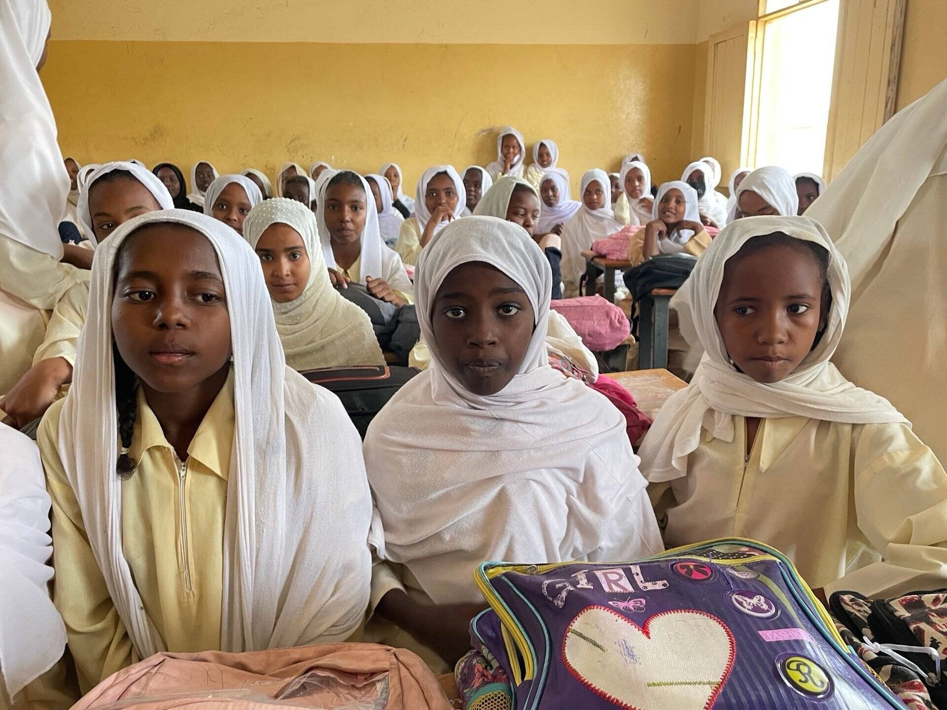 Filles à l'école Al-Qadisiya à Port-Soudan