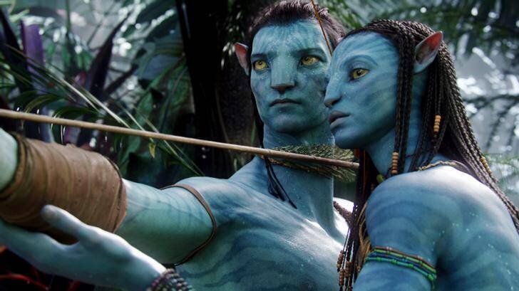 Jake Sully et Neytiri dans Avatar