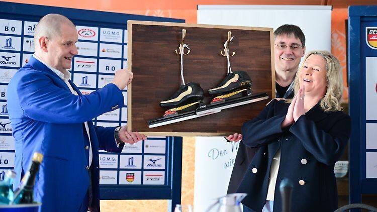 Claudia Pechstein, Matthias Große et Ralf Grengel