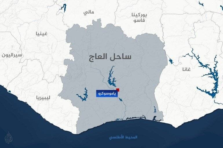 Carte de la Côte d'Ivoire.