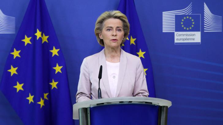 Ursula Von der Leyen a annoncé des mesures de rétorsion après les droits de douane mis en place par les États-Unis.