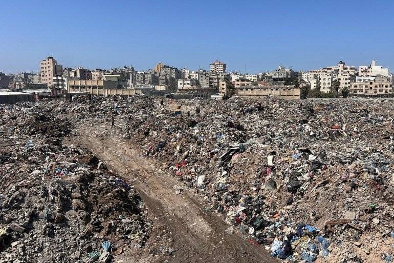 Accumulation des déchets à Gaza