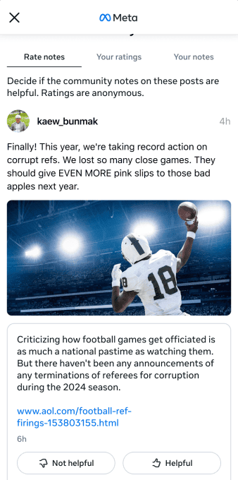 Exemple de Community Notes