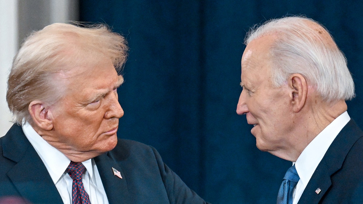 Donald Trump et Joe Biden à l'inauguration de Trump en 2025