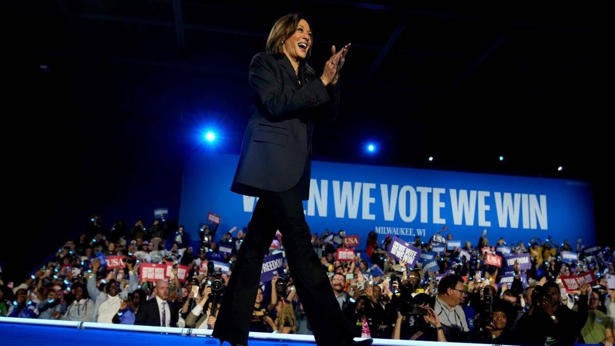 Kamala Harris lors d'un rassemblement de campagne au Wisconsin, le 1er novembre 2024.
