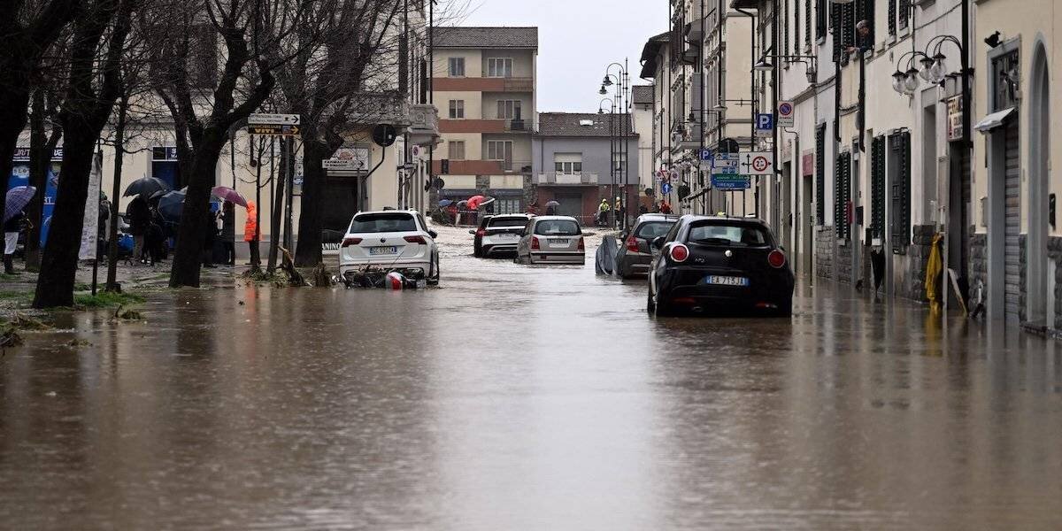 Une rue inondée