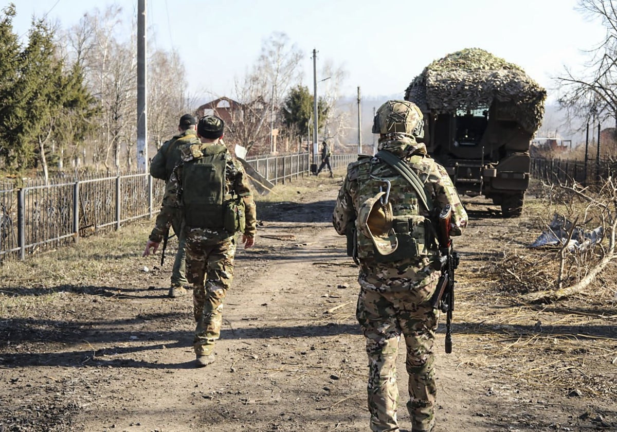 Militaires russes dans la région de Kursk