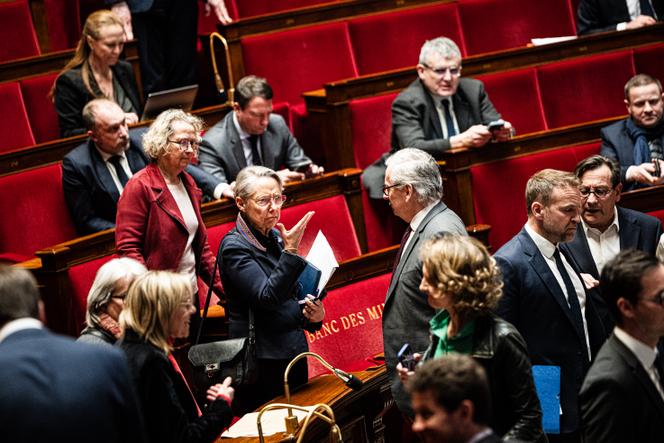La ministre de l’éducation nationale, Elisabeth Borne, à l’Assemblée nationale, le 19 février 2025.