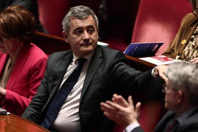 Le ministre de la justice, Gérald Darmanin, à l’Assemblée nationale, à Paris, le 19 mars 2025.