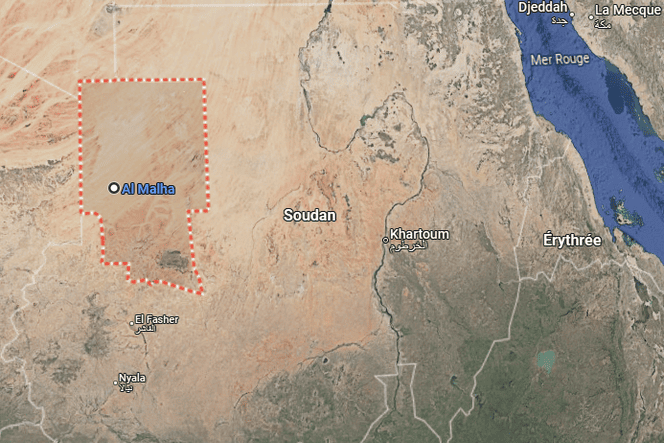 Al-Malha est l’une des villes les plus septentrionales du vaste désert entre le Soudan et la Libye.
