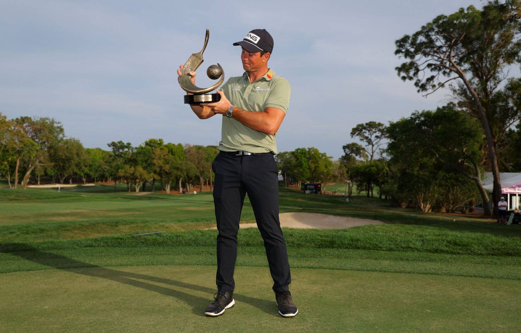 «C’est amusant d’être dans la course, mais c’est un peu plus stressant quand on n’est pas très à l’aise avec la balle», a déclaré Viktor Hovland.