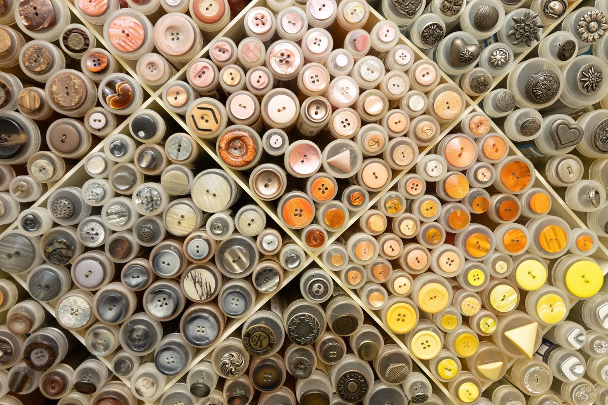 Collection de boutons au Nähcenter de Stäfa.