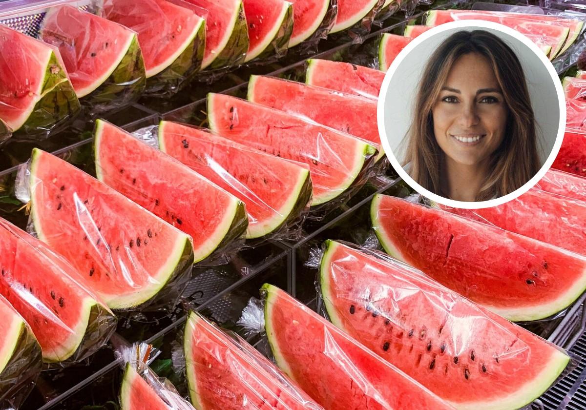 Fruits coupés dans un supermarché