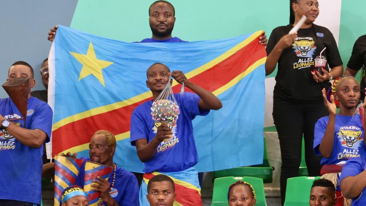 Les supporters de la RD Congo avant la petite finale contre l'Afrique du Sud.