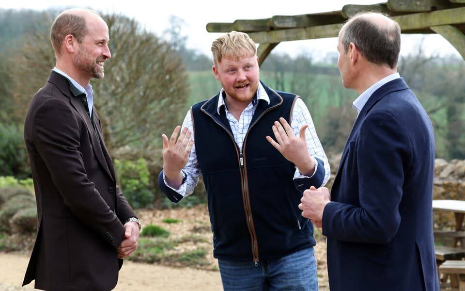 Le Prince William, Prince de Galles, assiste à un événement pour soixante jeunes agriculteurs du Duché de Cornouailles, à Pensford