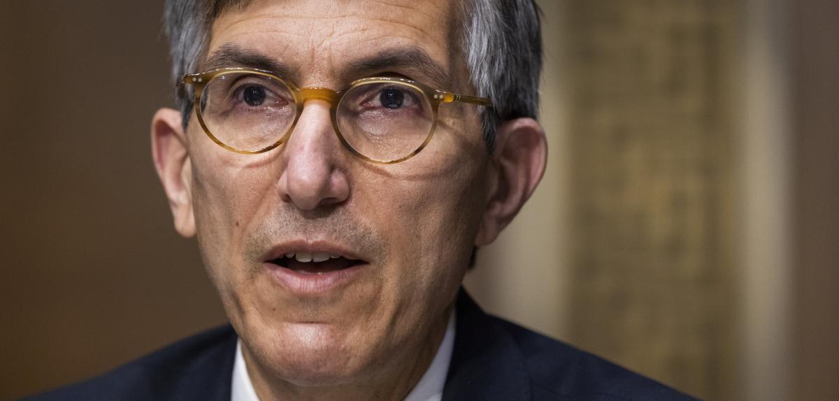 Peter Marks, Director of the Center for Biologics Evaluation and Research at the FDA, testifies before a Senate hearing.