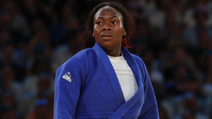 Clarisse Agbégnénou après sa défaite face à la Slovène Andreja Leški en demi-finale des JO de Paris le 30 juillet.