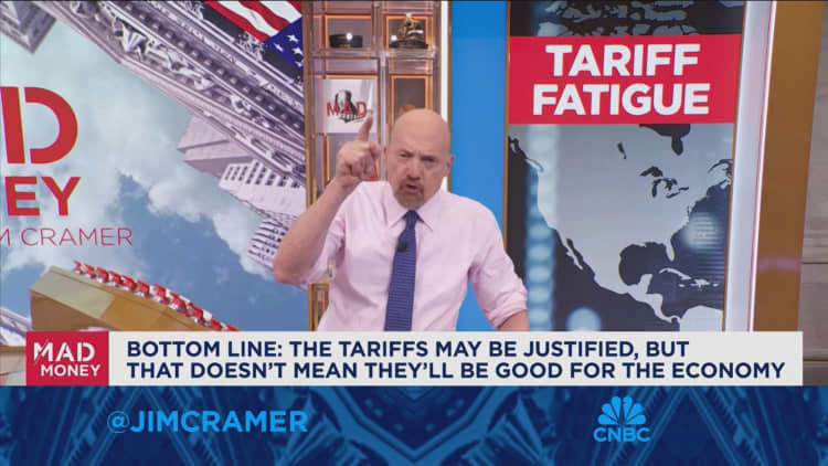 Les tarifs peuvent être justifiés mais cela ne signifie pas qu'ils seront bons pour l'économie, dit Jim Cramer