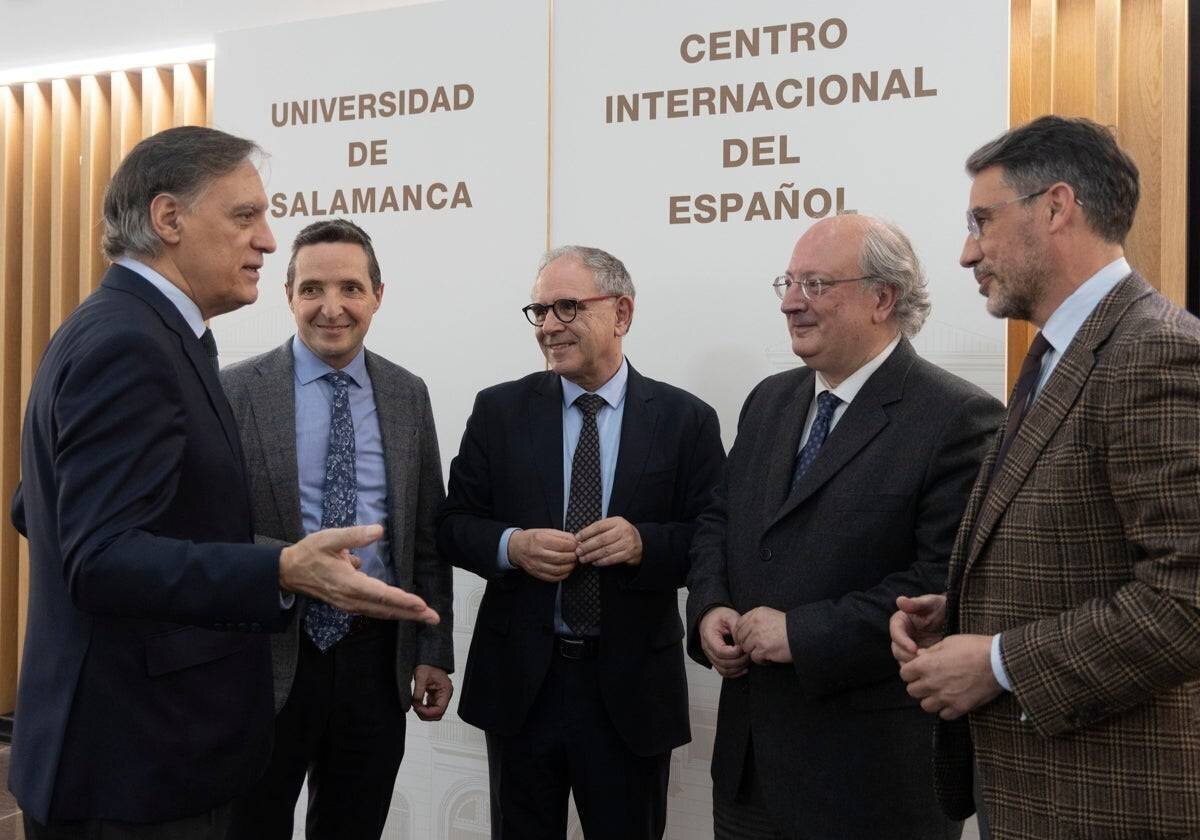 Juan Manuel Corchado, recteur de l'Université de Salamanca lors de la présentation de son plan stratégique