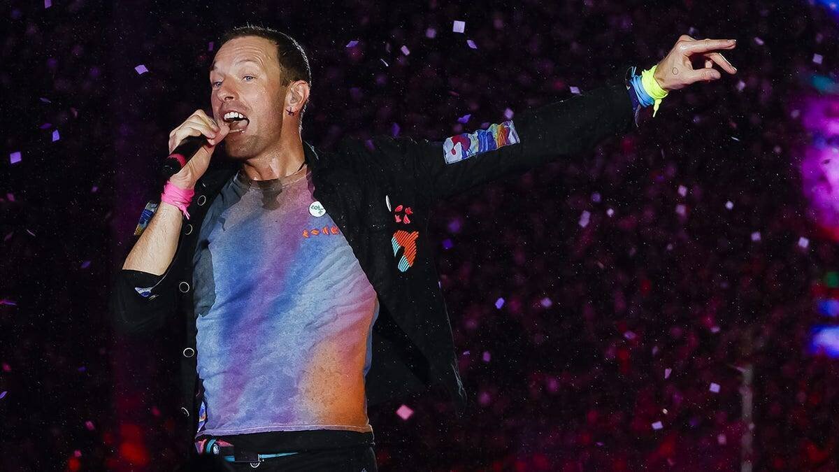 Chris Martin sur scène à Rio
