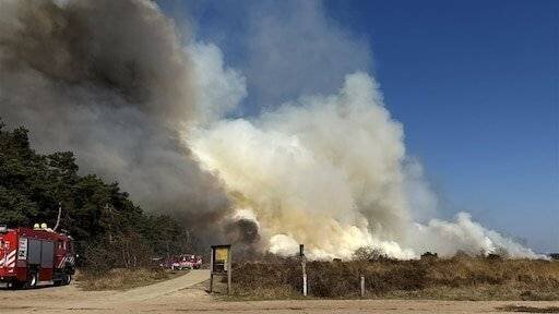 Intervention des pompiers à Ede lors de l'incendie