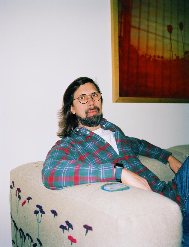 Pedro Winter dans les locaux d’Ed Banger, 10, rue Ramey, dans le 18ᵉ arrondissement de Paris, le 10 mars.