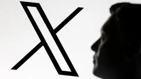 Logo de X avec le visage d'Elon Musk