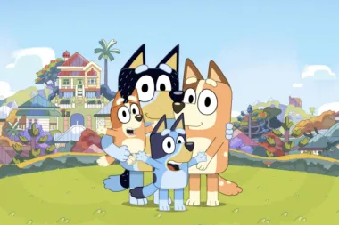 Illustration de la famille de chiens Bluey