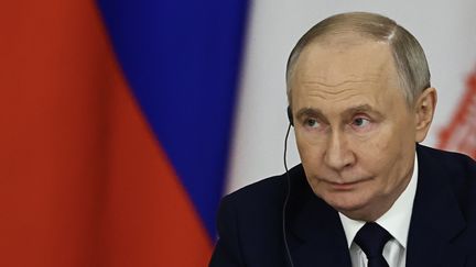 Le président russe, Vladimir Poutine, à Moscou, le 17 janvier 2025. (EVGENIA NOVOZHENINA / AFP)