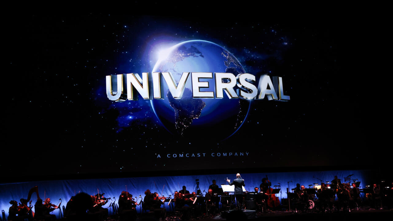 Logo du studio Universal, le 2 avril 2025 au Caesars Palace de Las Vegas lors de la CinemaCon