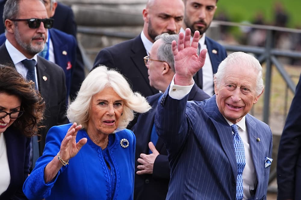 Le Roi et la Reine lors de leur 20e anniversaire à Rome