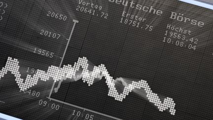 Baisse de cours sur le tableau du Dax à la Bourse de Francfort