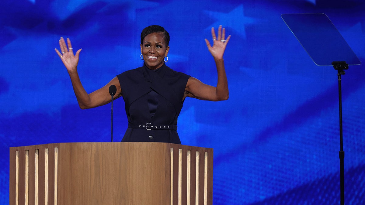 Michelle Obama sur scène lors de la Convention nationale démocrate