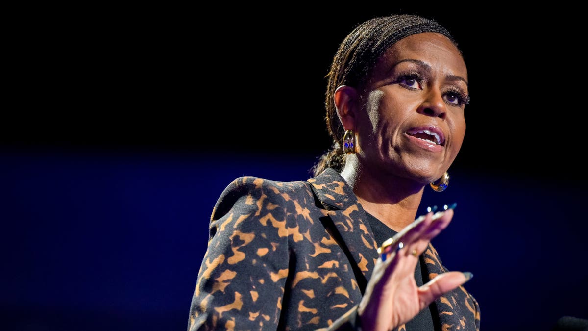 Michelle Obama lors d'un rassemblement dans le Michigan