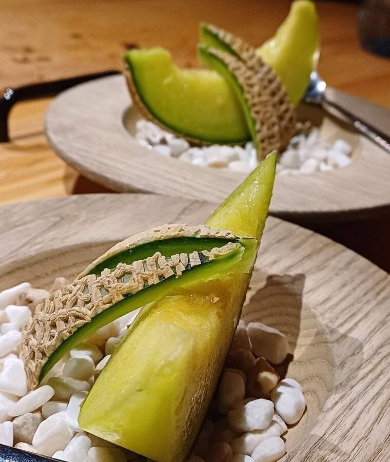 Crown Melon servi en dessert