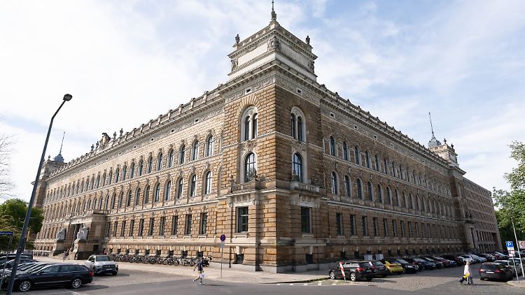 Le bâtiment du centre judiciaire de Dresde