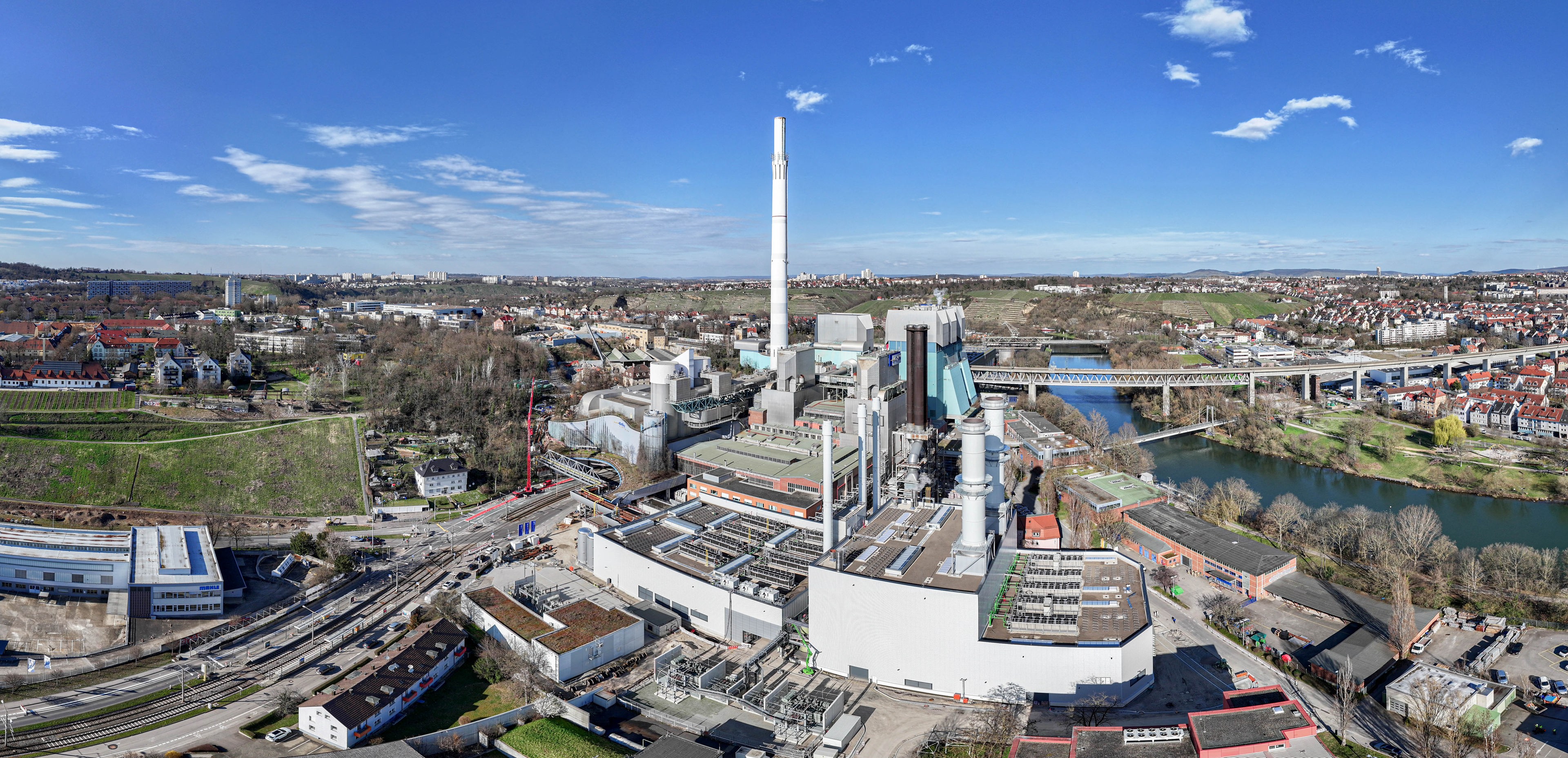 Das Kraftwerk Stuttgart-Münster ist von Kohle auf Erdgas umgerüstet worden. | EnBW Das Kraftwerk Stuttgart-Münster ist von Kohle auf Erdgas umgerüstet worden.