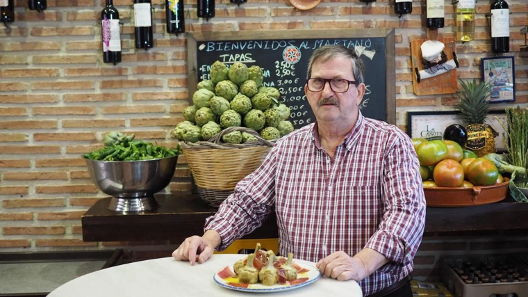 Mariano Martín en le Mesón Mariano, un classique du centre historique de la ville.