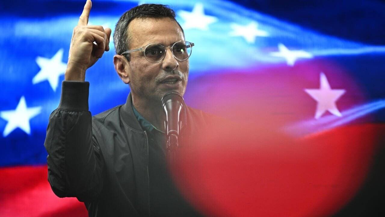 L'opposant vénézuélien Henrique Capriles le 2 avril lors du lancement du mouvement Red Decide