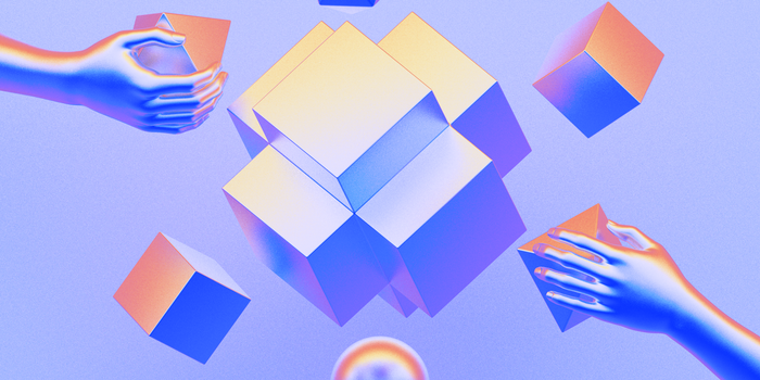 Mains assemblant des blocs symbolisant la construction et la collaboration