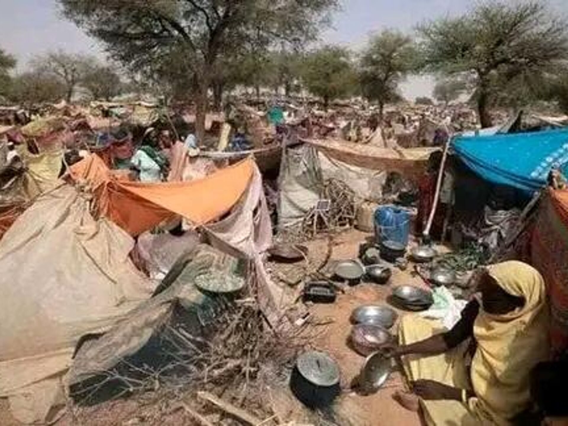 Camp de déplacés au Soudan