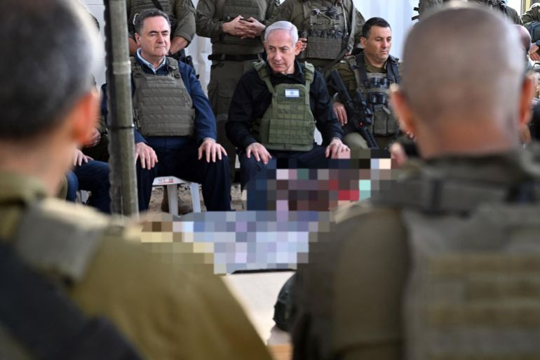 Photo montrant Netanyahu et Katz dans le nord de Gaza