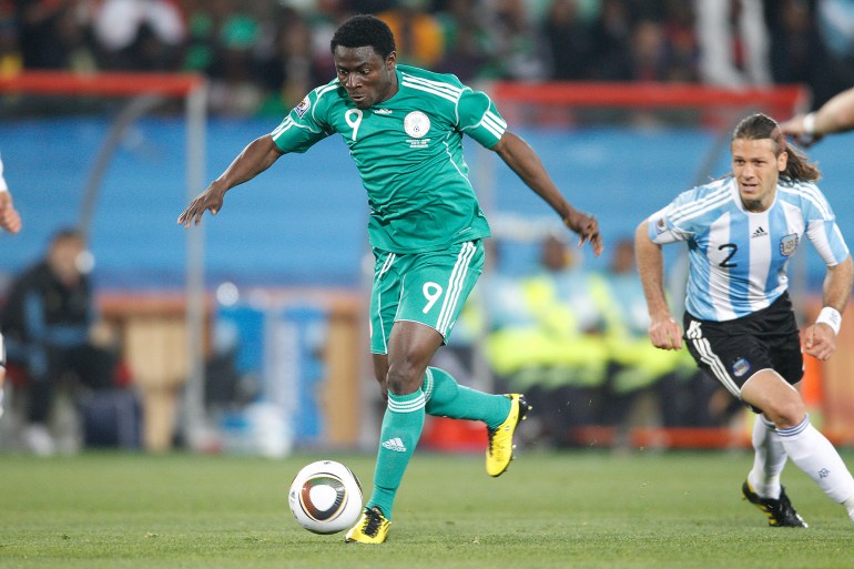 OfaFemi Martins lors d'un match de Coupe du Monde 2010