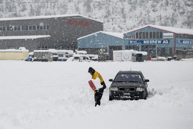 Dans les Alpes suisses, à Steg, le 17 avril 2025.