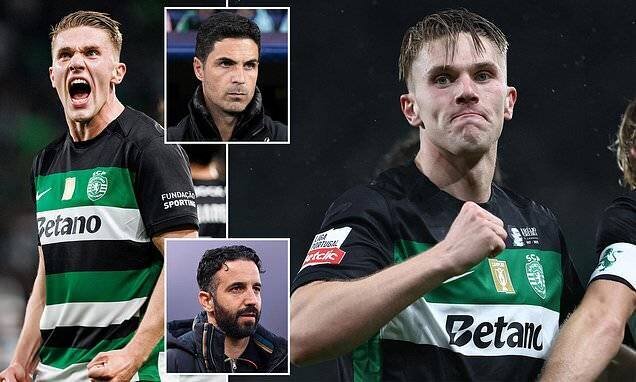 Viktor Gyokeres célébrant un but avec Sporting Lisbonne