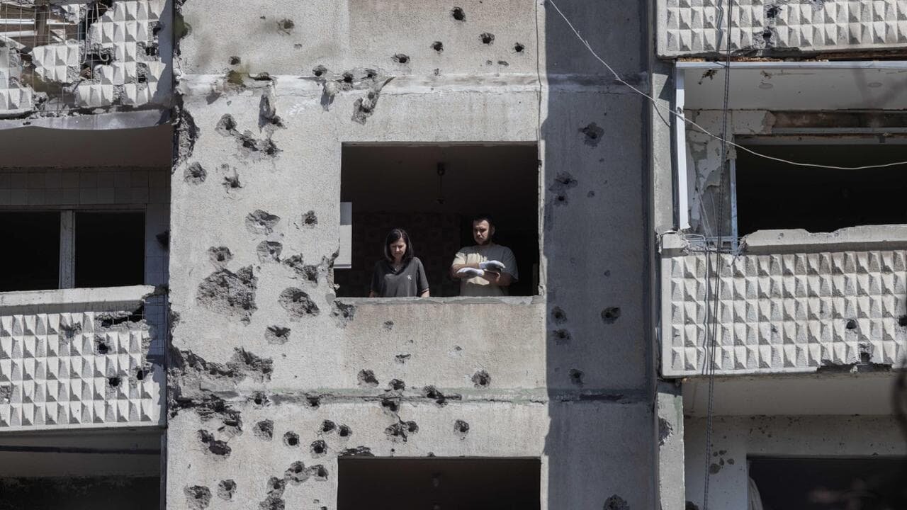 Dégâts causés par les explosions à Kharkiv