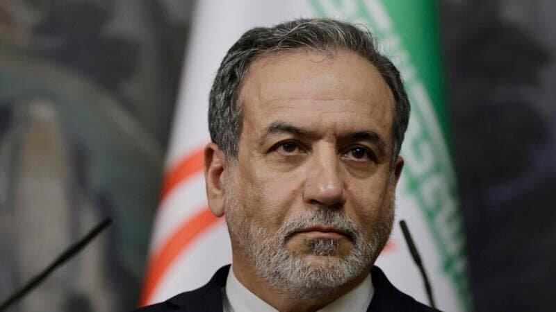 Le ministre iranien Abbas Araghchi lors d'une conférence de presse à Moscou